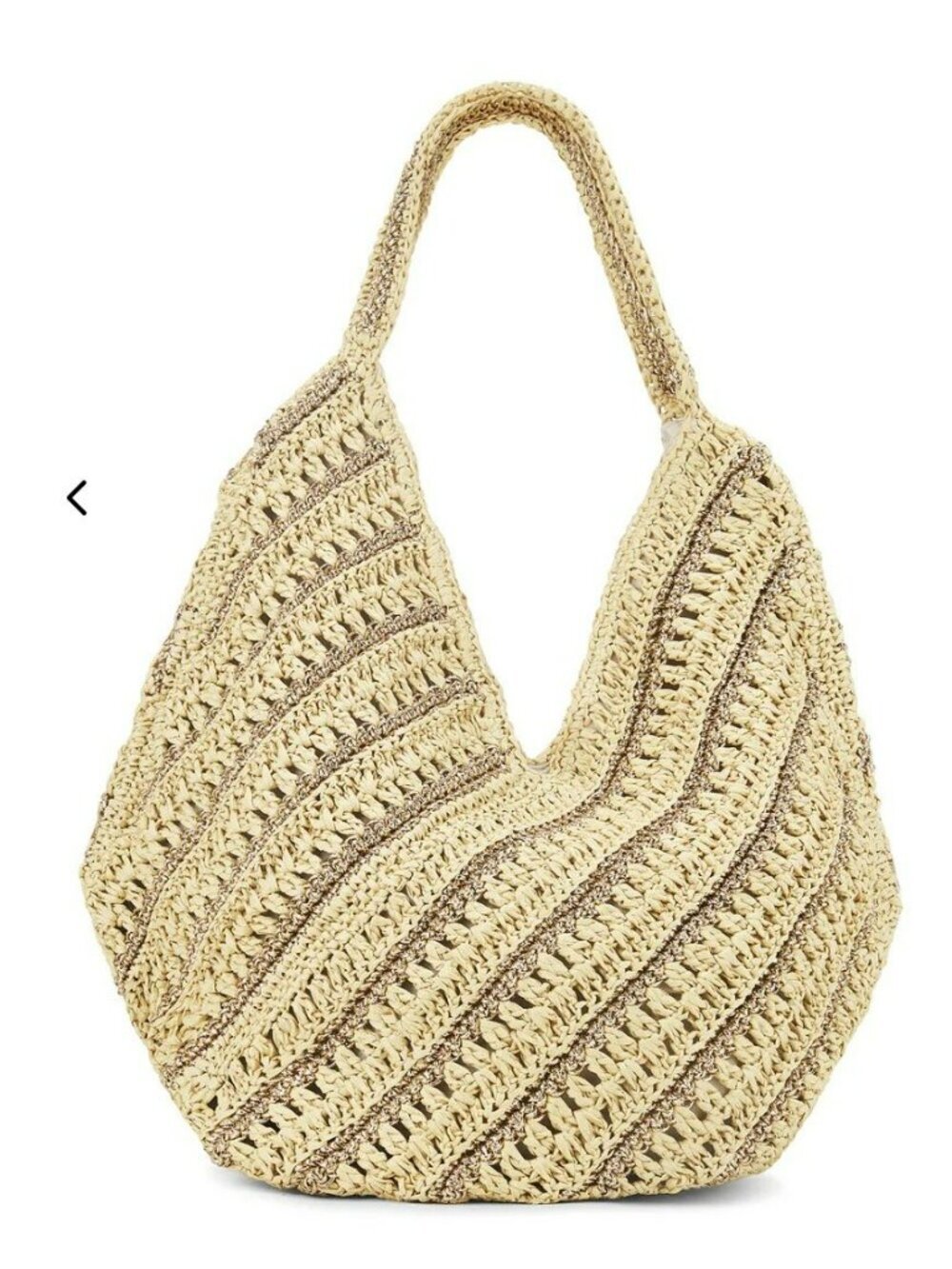 BTB Los Angeles Harper Hobo Raffia Large Tote Bag New